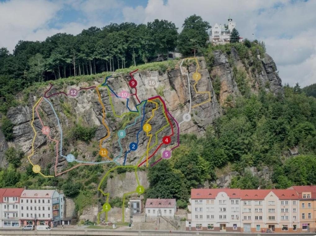 Apartman U Labe Decin Kültér fotó